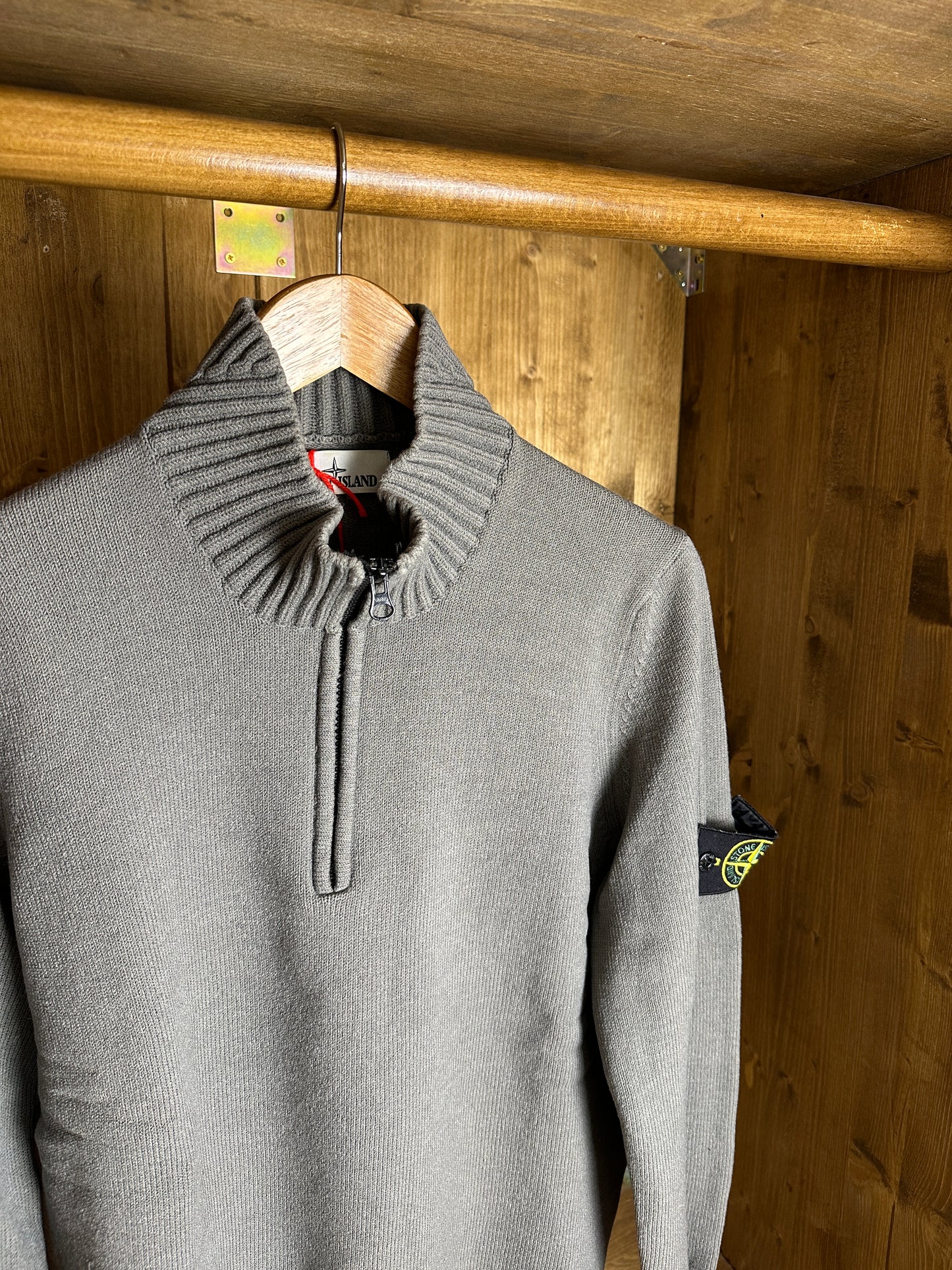 AW18 WOOL 1/4 ZIP JUMPER in Antracite Grey
