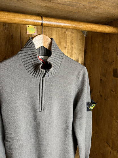 AW18 WOOL 1/4 ZIP JUMPER in Antracite Grey