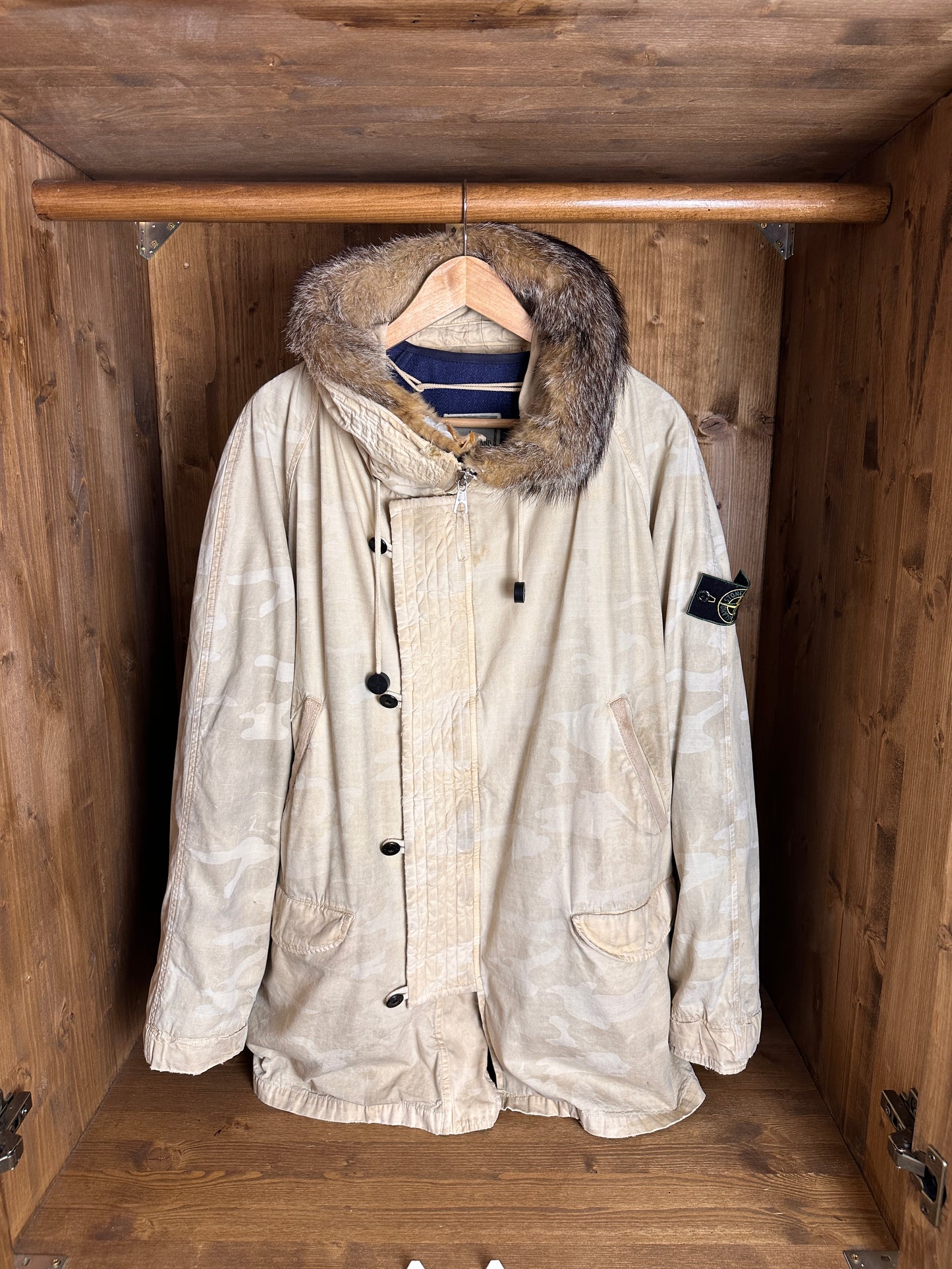 AW90/91 LUPO ICE JACKET CAMOUFLAGE COTTON RIPSTOP-ARMOR in Beige