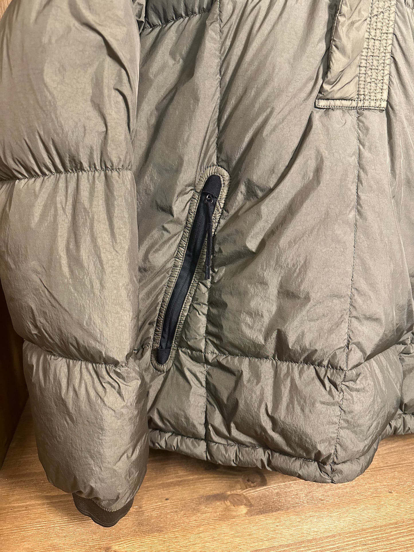 GARMENT DYED DOWN_26 GR X SQM_N  SACK JACKET in forest green