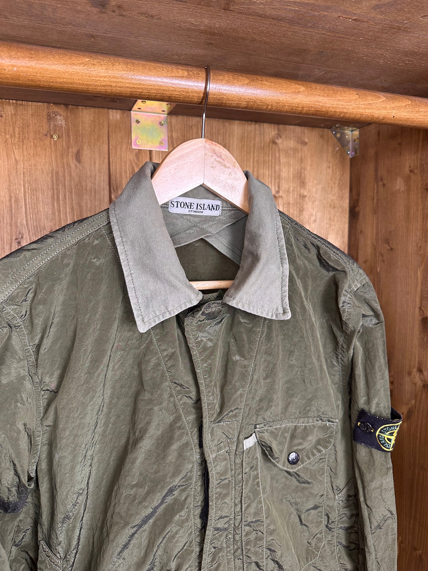 SS08 NYLON METAL JACKET in Light Green