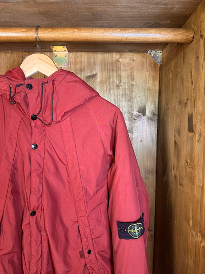 AW03 RED NYLON JACKET with quilted inner