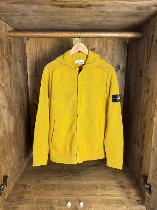 AW18 WOOL ZIPPED HOODIE in Pastel Yellow