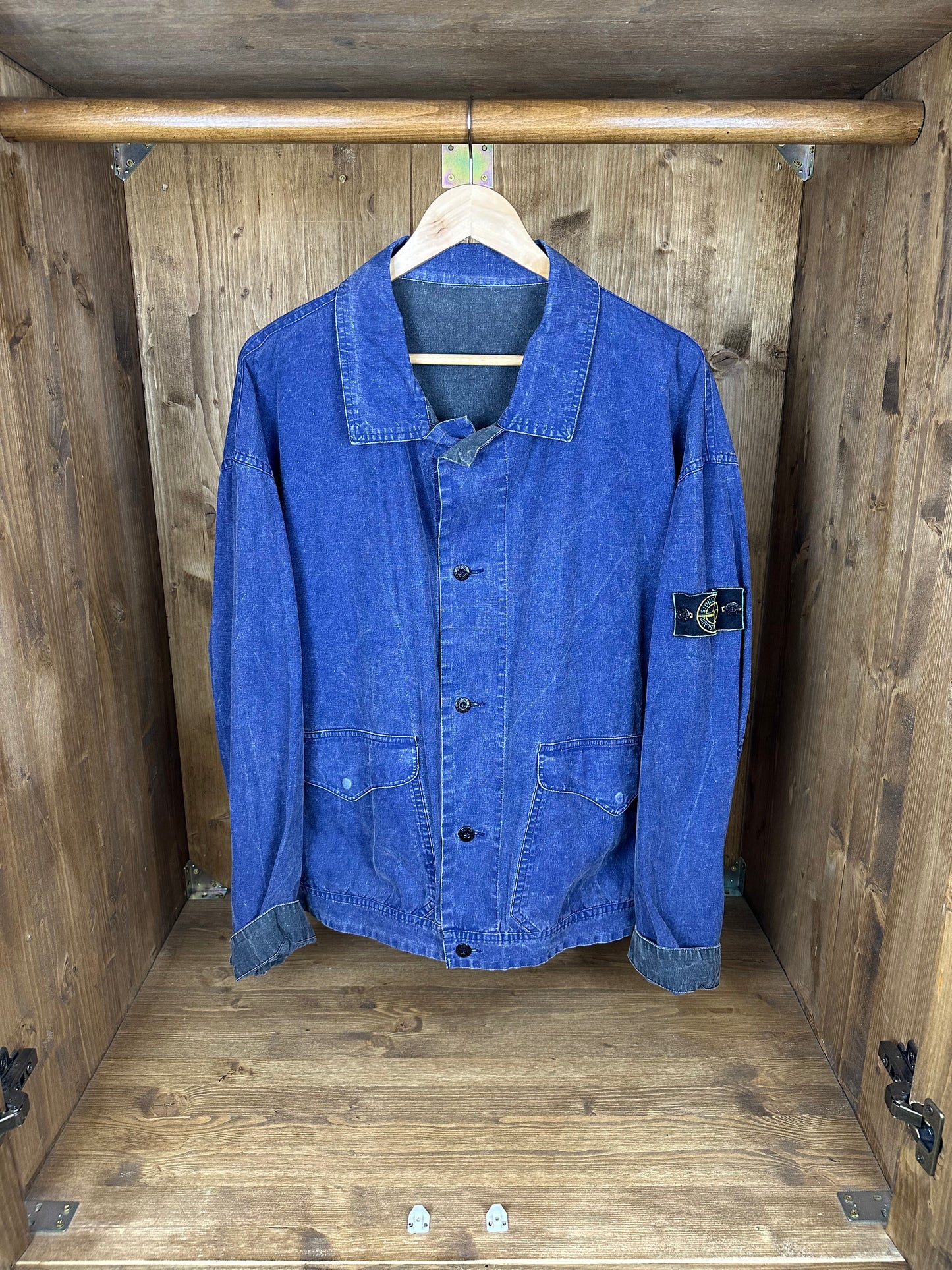 SS80s TELA STELLA REVERSIBILE in Blu&Black