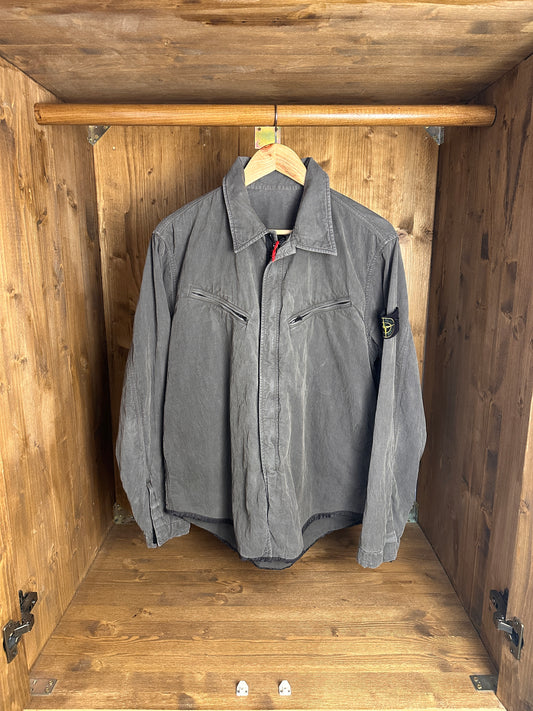 AW03 COTTON POLYAMIDE OVERSHIRT in Faded Brown