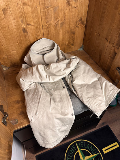 AW20s C.P. COMPANY A.A.C. DOWN JACKET in Oyster White