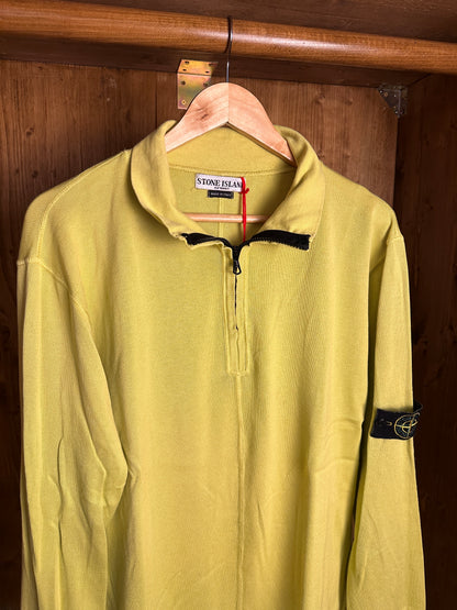 SS04 LIGHT COTTON 1/4 ZIP JUMPER in Saffron Yellow