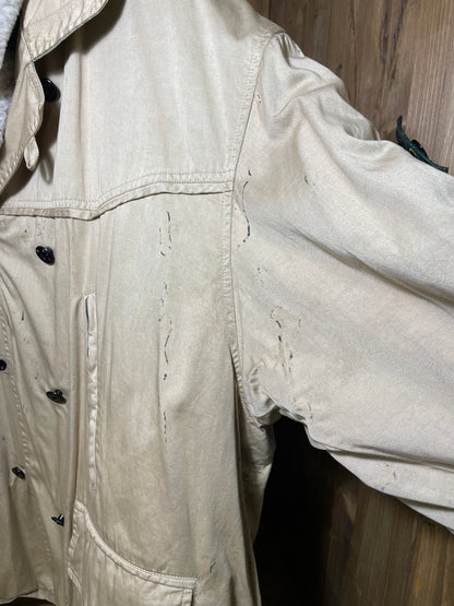 Raso Gommato bomber aviator sheepskin jacket with quilted inner