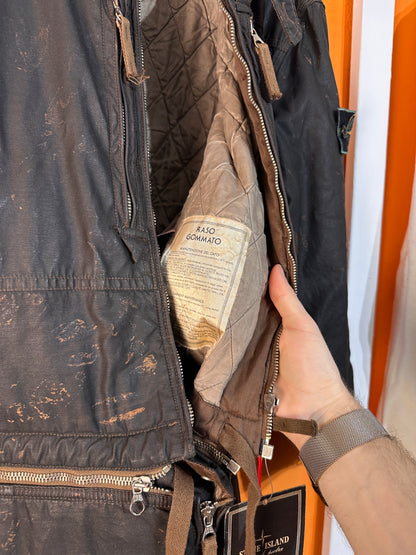 AW89/90 RASO GOMMATO COLOURED COVER BOILER SUITS in Dark Brown