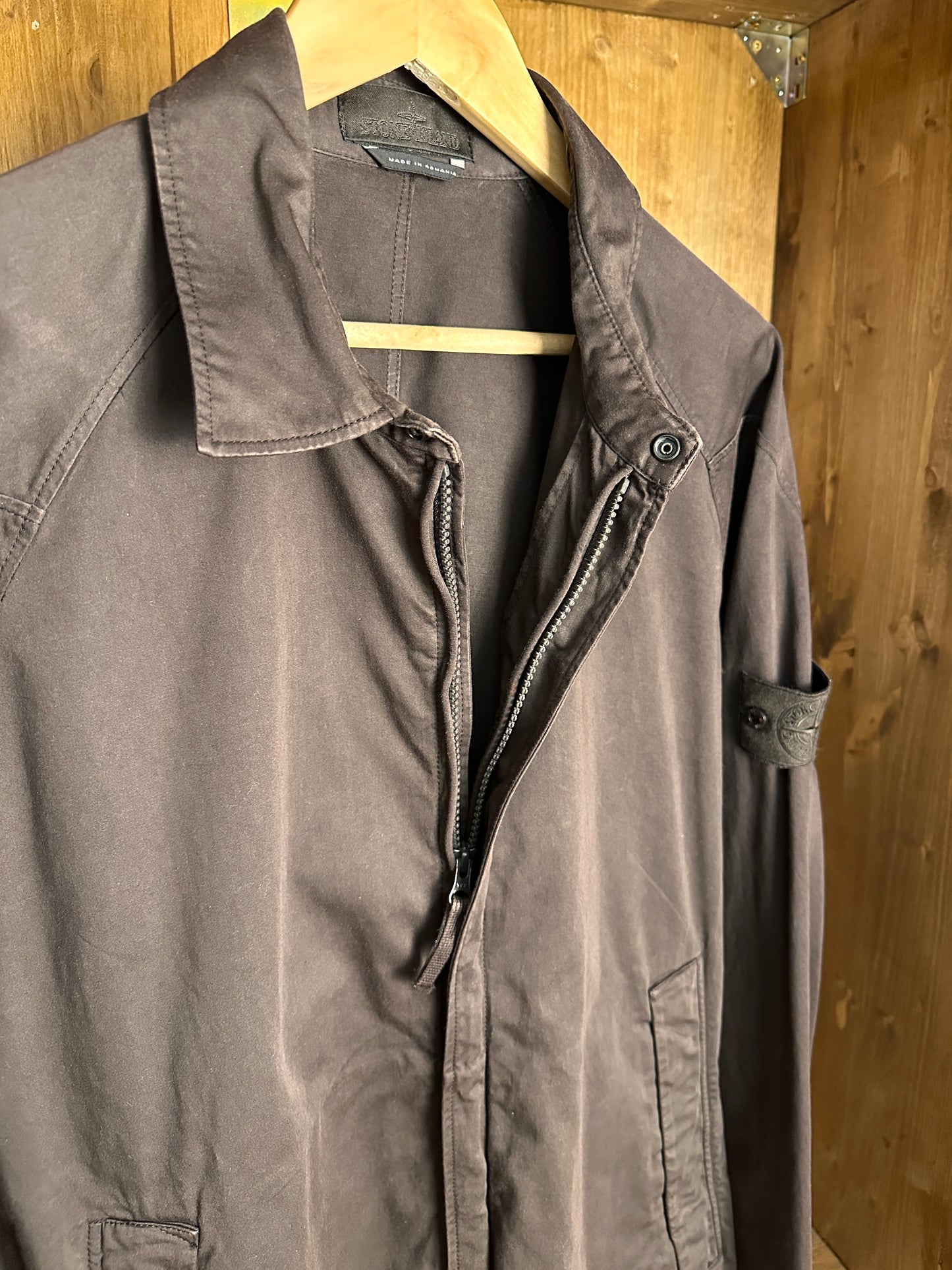 AW20 COTTON OVERSHIRT GHOST PIECE in Brown