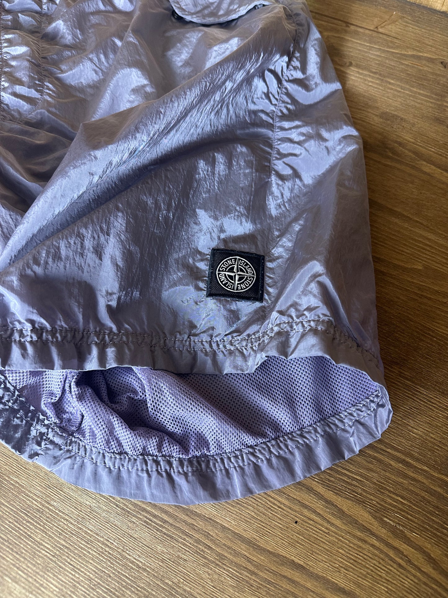 SS18 NYLON METAL SHORTS in Space Grey