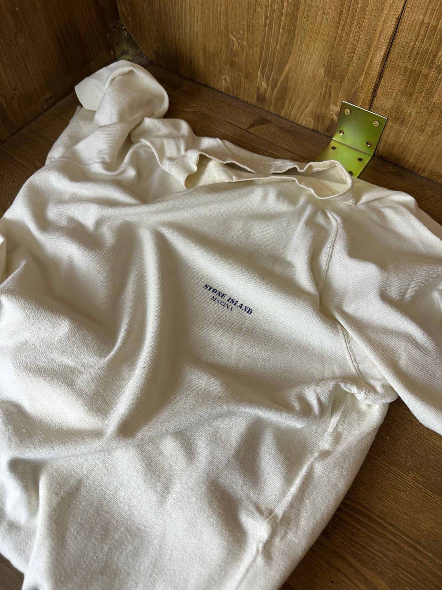 SS80s HIDDEN GRID MARINA TEE in Bone White