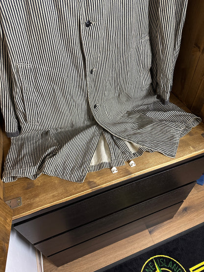 SS86 MARINA REPS PIGMENT TRENCH COAT in White&Black