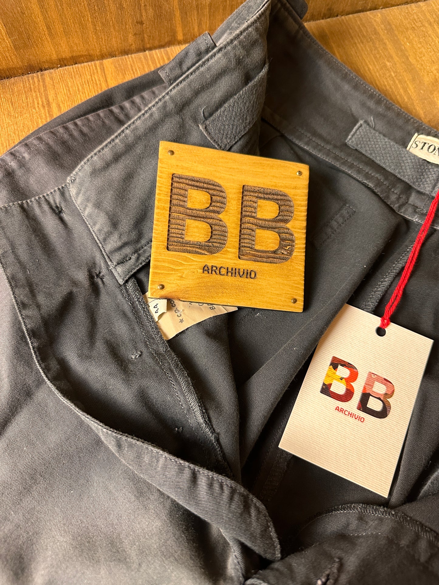 SS80s COTTON PANTS in Faded Green