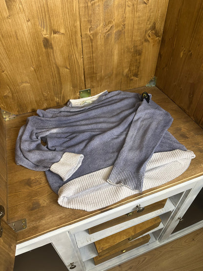 SS19 HAND SPRAYED JUMPER in Light Blue