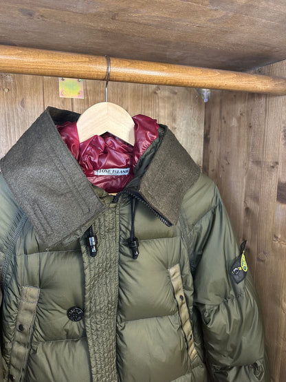 AW08 NYLON OPAQUE GOOSE DOWN PARKA in Brown
