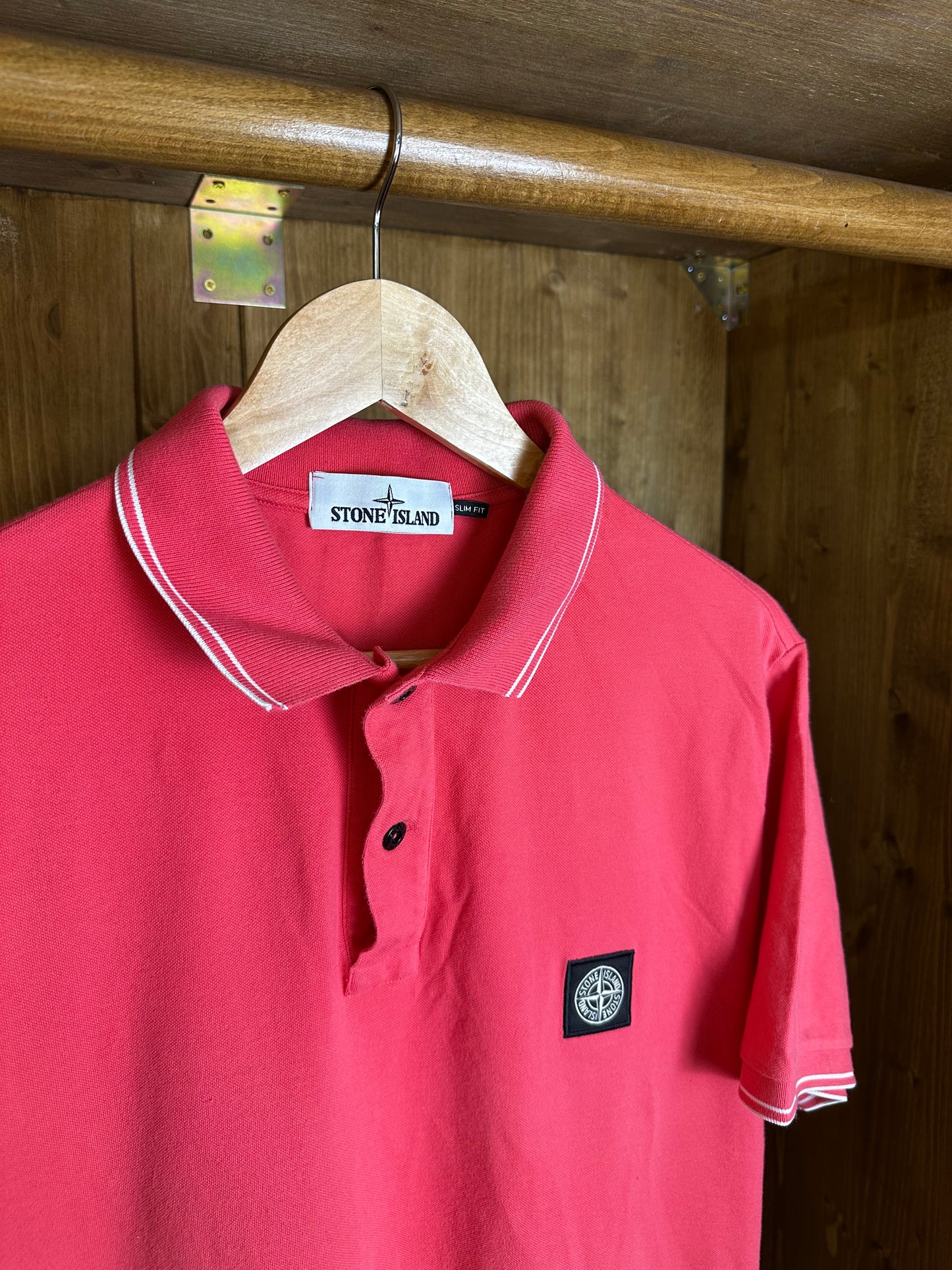 SS19 POLO SQUARE BADGE in Salmon Pink