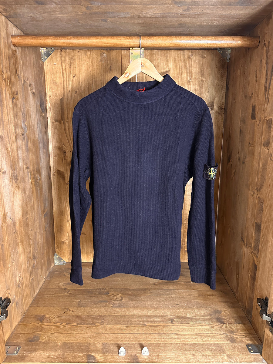 AW01 WOOL/POLYAMIDE JUMPER in Dark Blue
