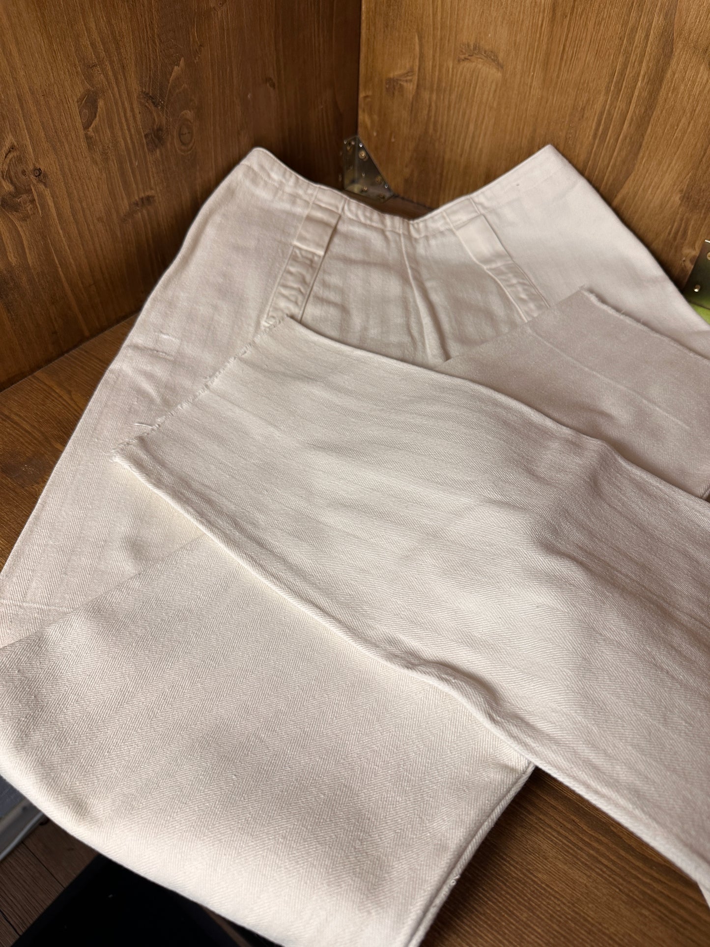 SS84 COTTON MARINA PANTS in Pure White