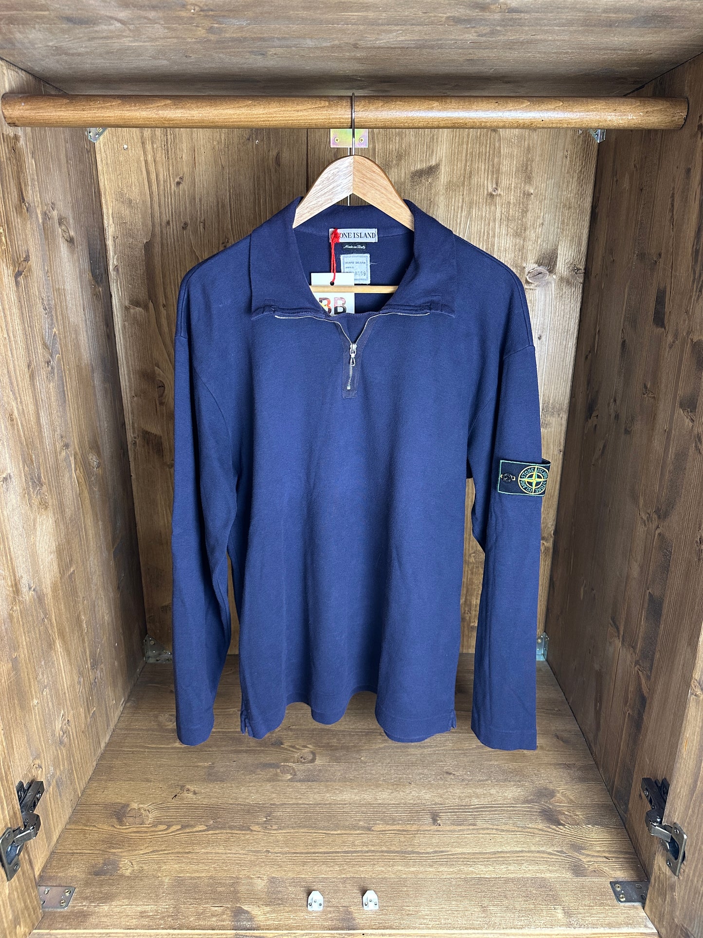 SS97 1/4 ZIP COTTON JUMPER in Blue Blueberry