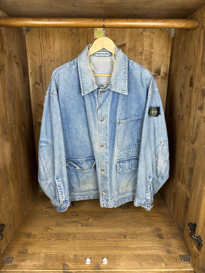 SS88 DENIM CARPENTER VULCANISED RUBBER ELBOW PATCH in Grey