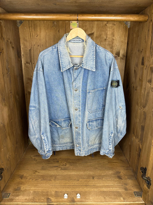 SS88 DENIM CARPENTER VULCANISED RUBBER ELBOW PATCH in Grey