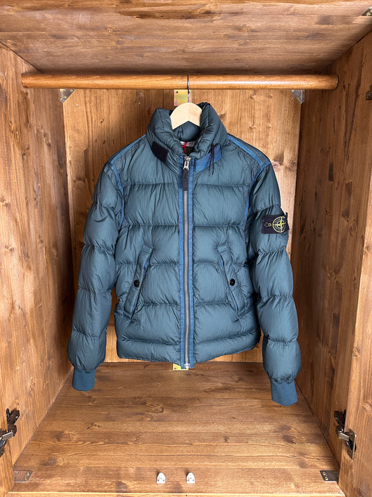 AW10 OPAQUE NYLON GOOSE DOWN JACKET in Emerald Green