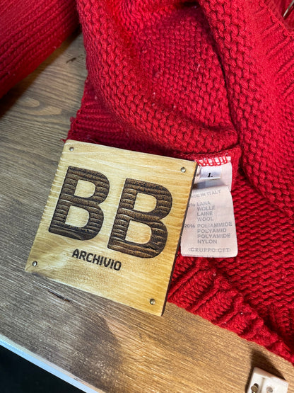 Red wool sweater 1990s