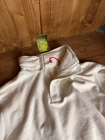 AW90/91 COTTON FLEECE RIPSTOP SMOCK in Pure White