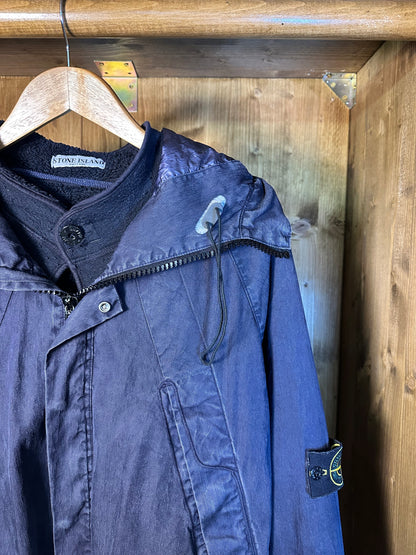 AW04 LINO RESINATO BLU with detachable fleece inner