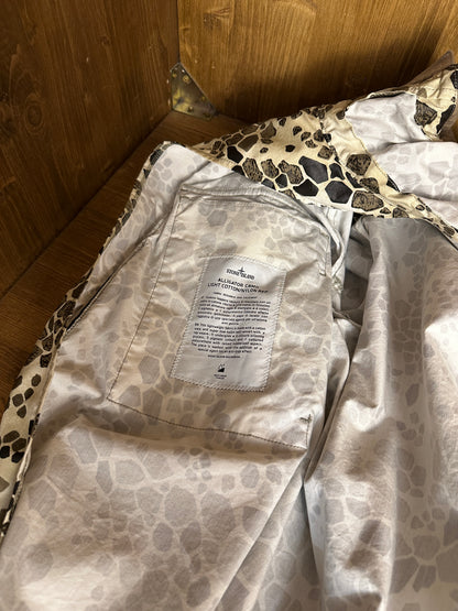 SS18 ALLIGATOR CAMO LIGHT COTTON/NYLON REP PARKA in Mixed Shades of Brown