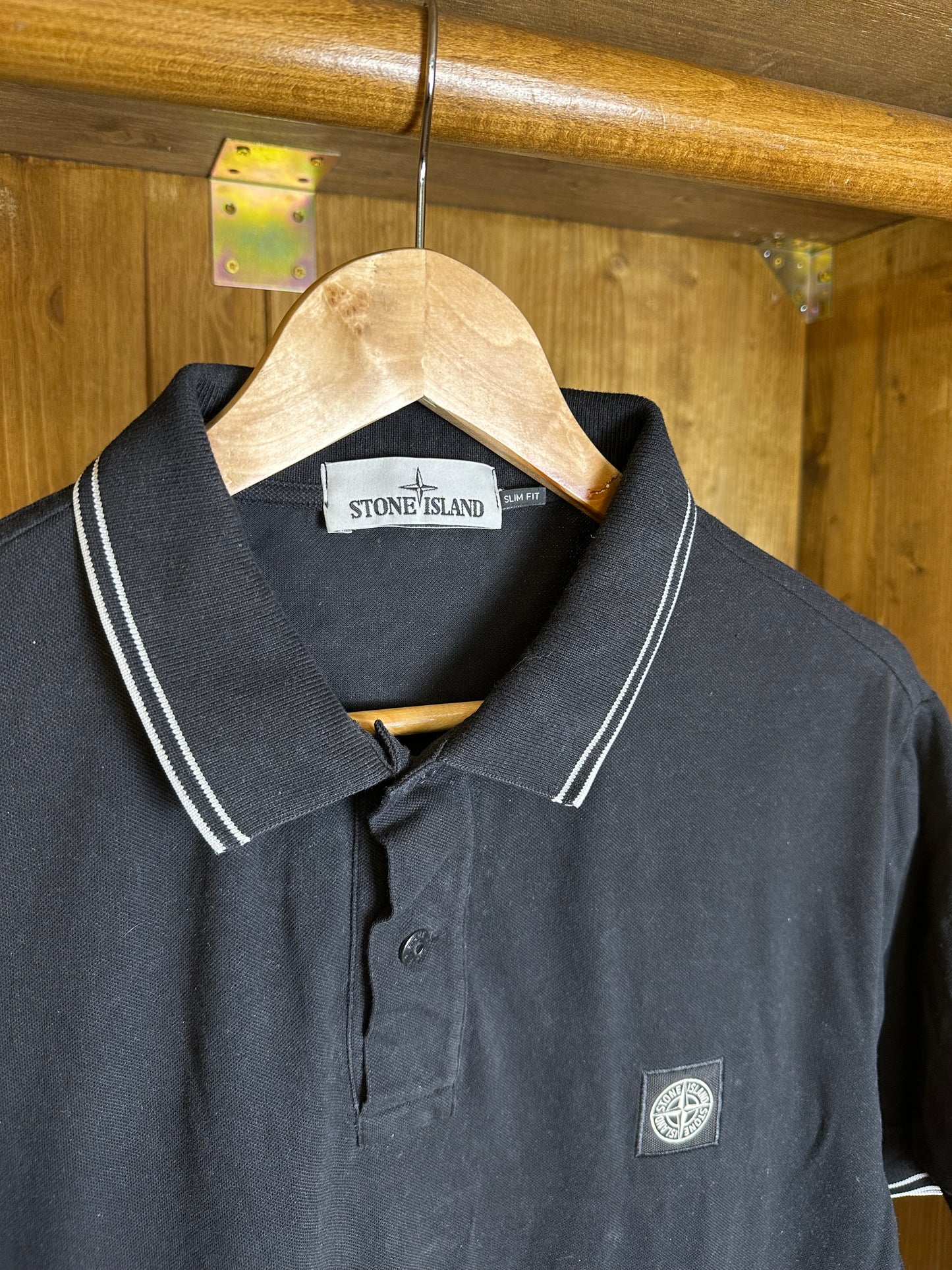 SS19 POLO SQUARE BADGE in faded black