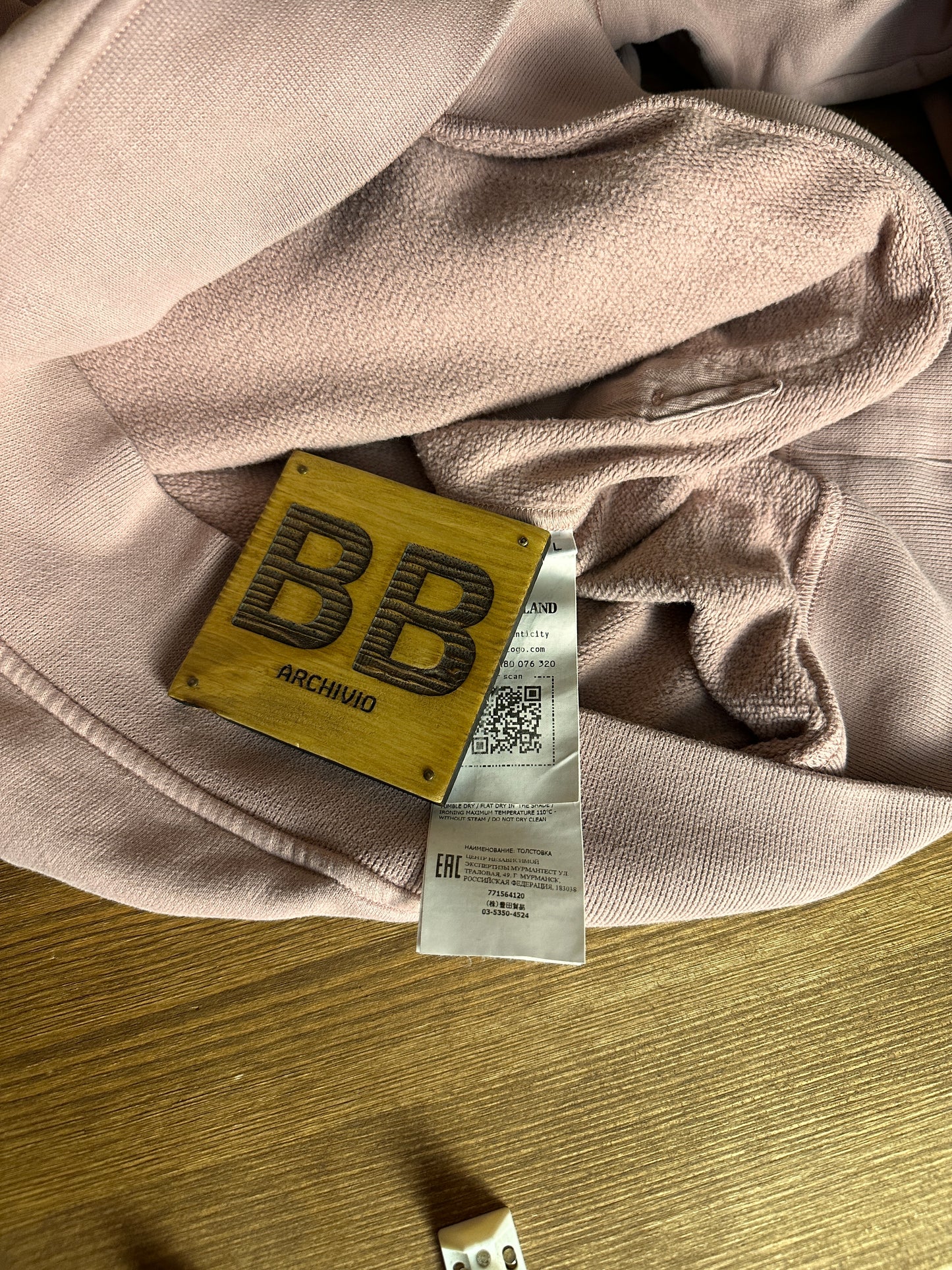 AW22 COTTON HOODIE in Light Pink