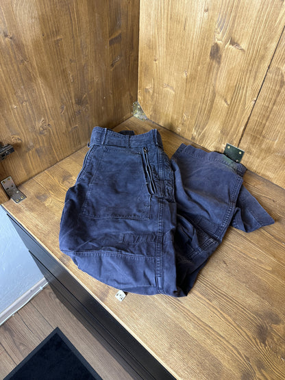 AW00s CARGO JEANS in Blue Green & Sepia Brown