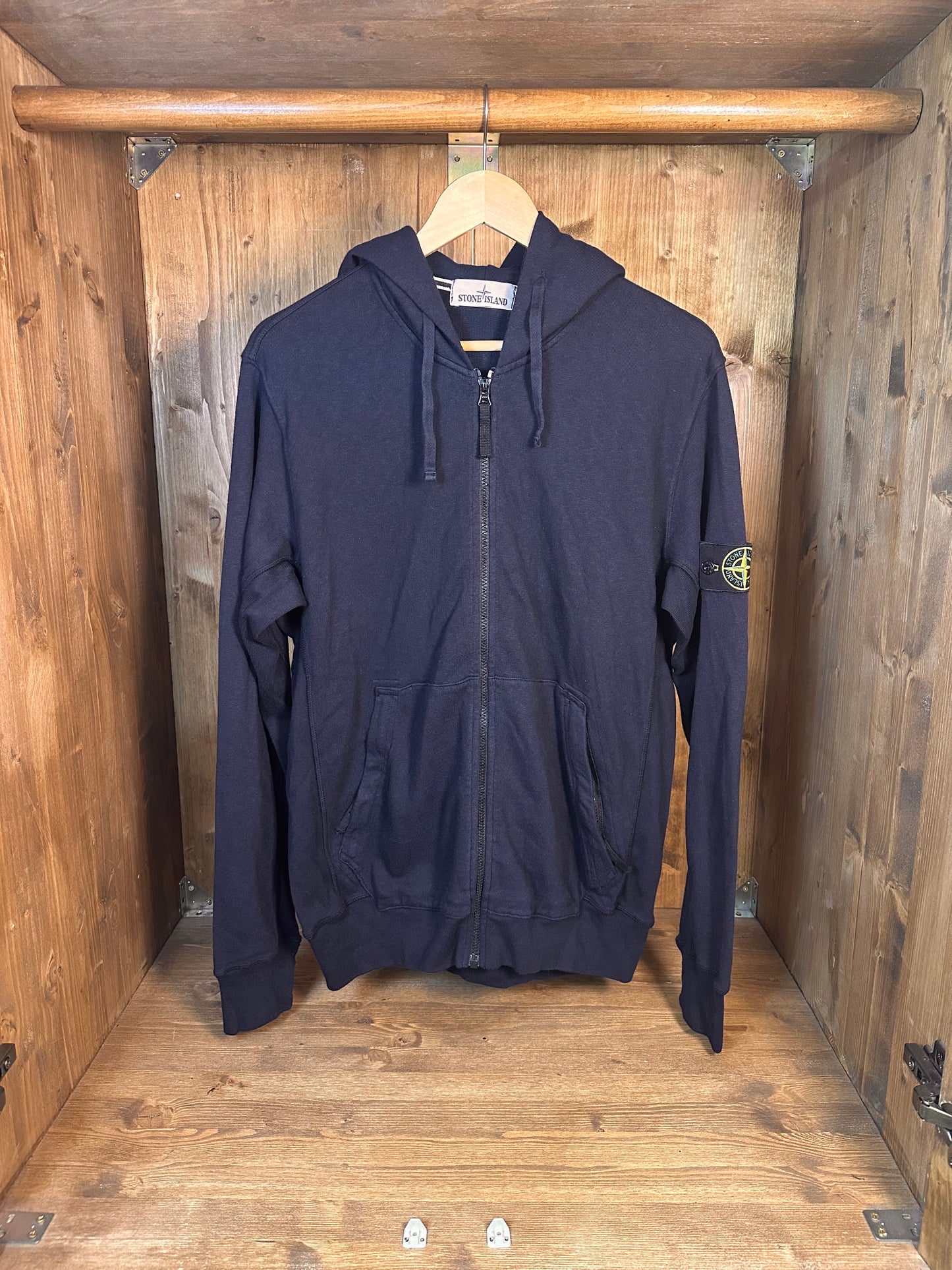ZIPPED HOODIE in dark blue