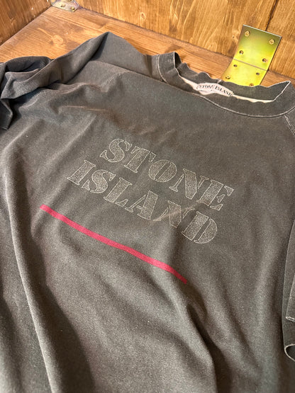 SS92 SPELL-OUT TEE in faded brown