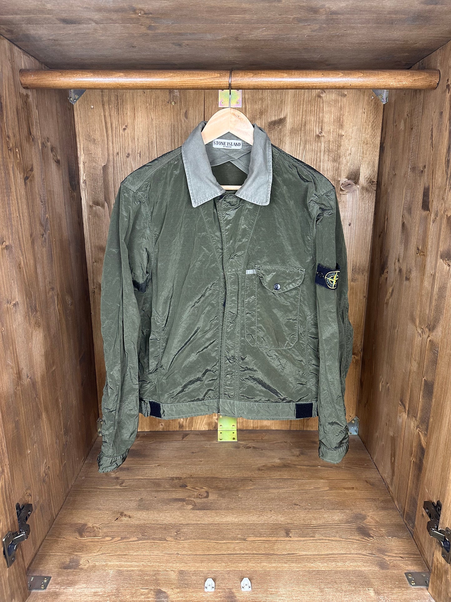 SS08 NYLON METAL JACKET in Light Green