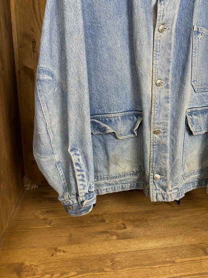 SS88 DENIM CARPENTER VULCANISED RUBBER ELBOW PATCH in Grey