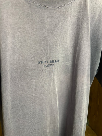 SS95 STONE ISLAND MARINA TEE in Torquise Blue