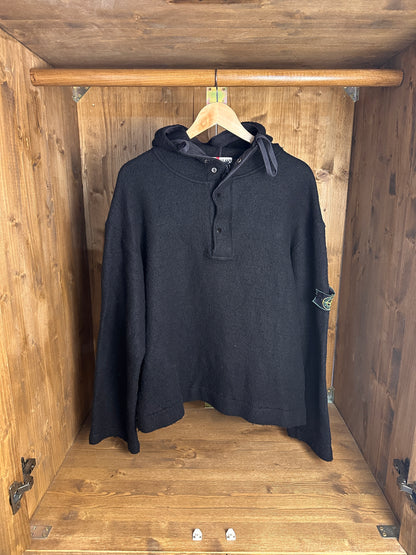 AW98 WOOL HOODIE in Black