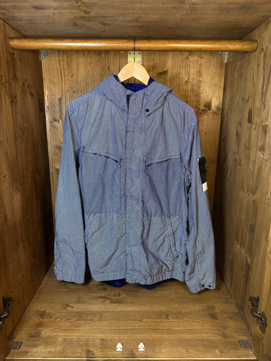 SS16 GARMENT DYED PIXEL REFLECTIVE BLUE