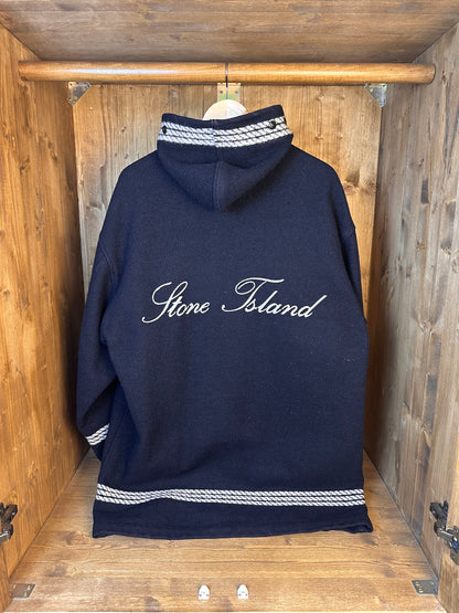 AW88 WOOL MONTGOMERY WITH SPELLOUT in Navy Blue