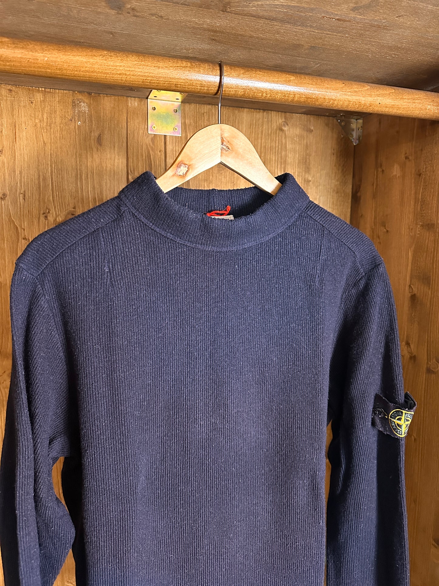 AW01 WOOL/POLYAMIDE JUMPER in Dark Blue