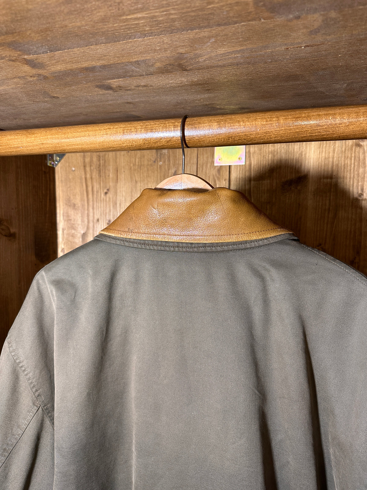 AW89 COTTON NYLON BONEVILLE TRENCH in Beige Grey