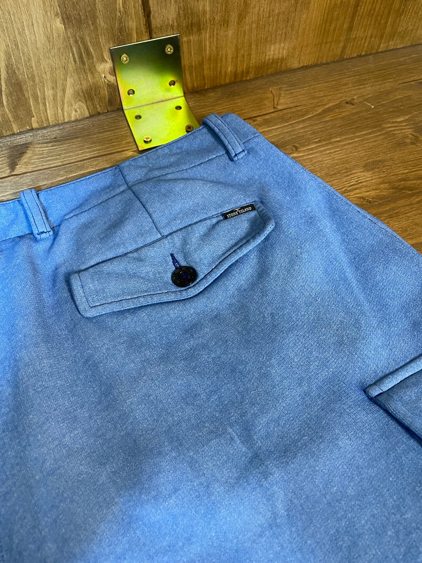 Blue hand sprayed shorts