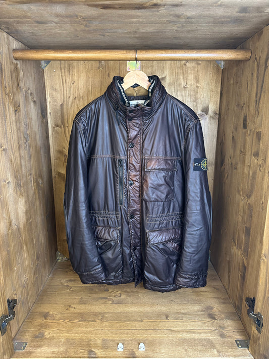 AW12 30th YEAR ANNIVERSARY MUSSOLA GOMMATA FIELD JACKET in Brown/Yellow Ocre