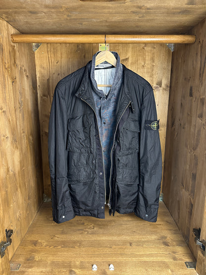 SS10 NYLON POLYAMIDE 3in1 JACKET in Deep Black