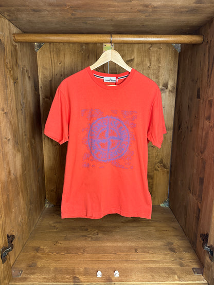 SS19 LOGO TEE in Salmon Orange & Light Blue