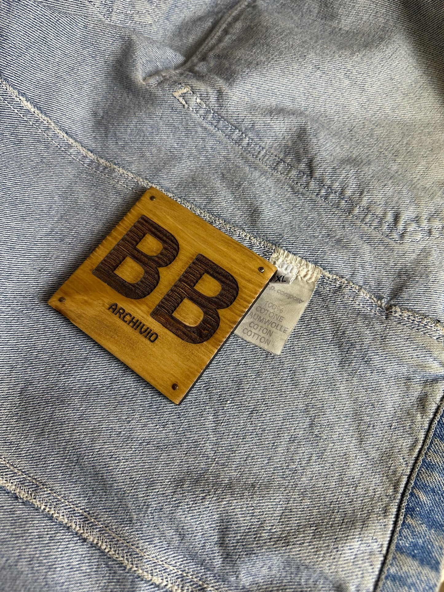 SS88 DENIM CARPENTER VULCANISED RUBBER ELBOW PATCH in Grey