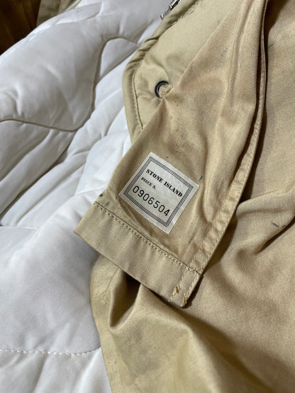 Raso Gommato bomber aviator sheepskin jacket with quilted inner